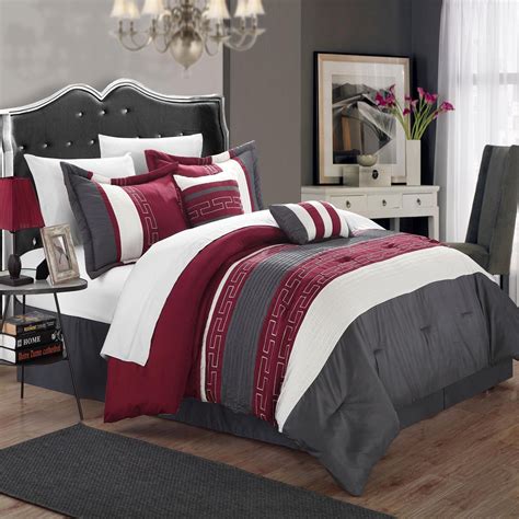 Coupon Burgundy And Grey Bedding